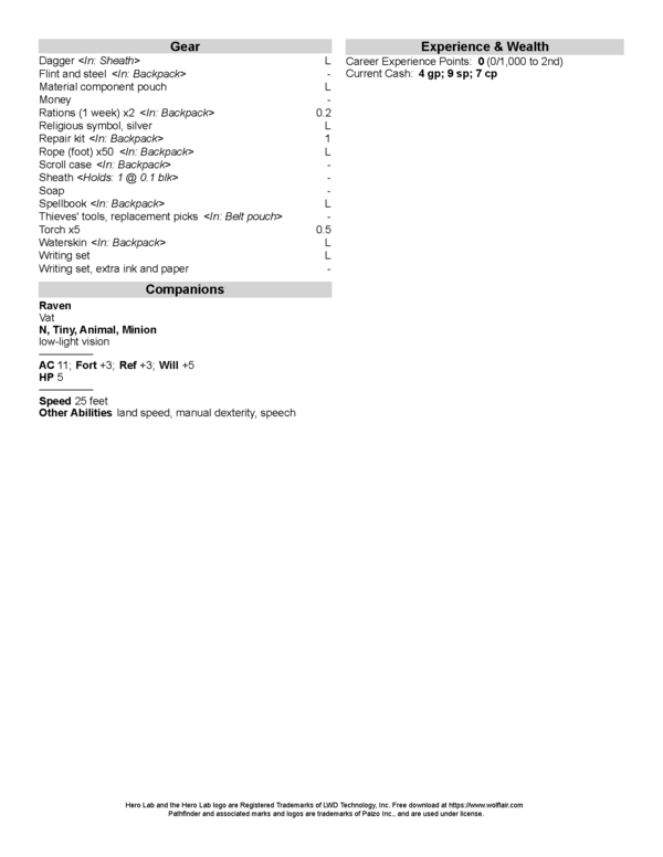 Hell's Rebels Character Sheets - Find the Path Ventures